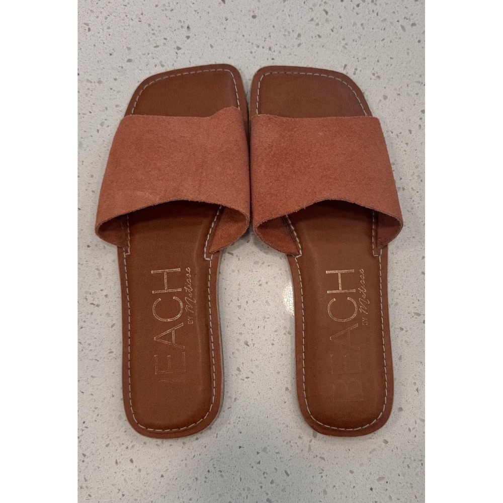 BEACH by Matisse Slides, Womens Black Casual Sandals- Mauve/pink US 9